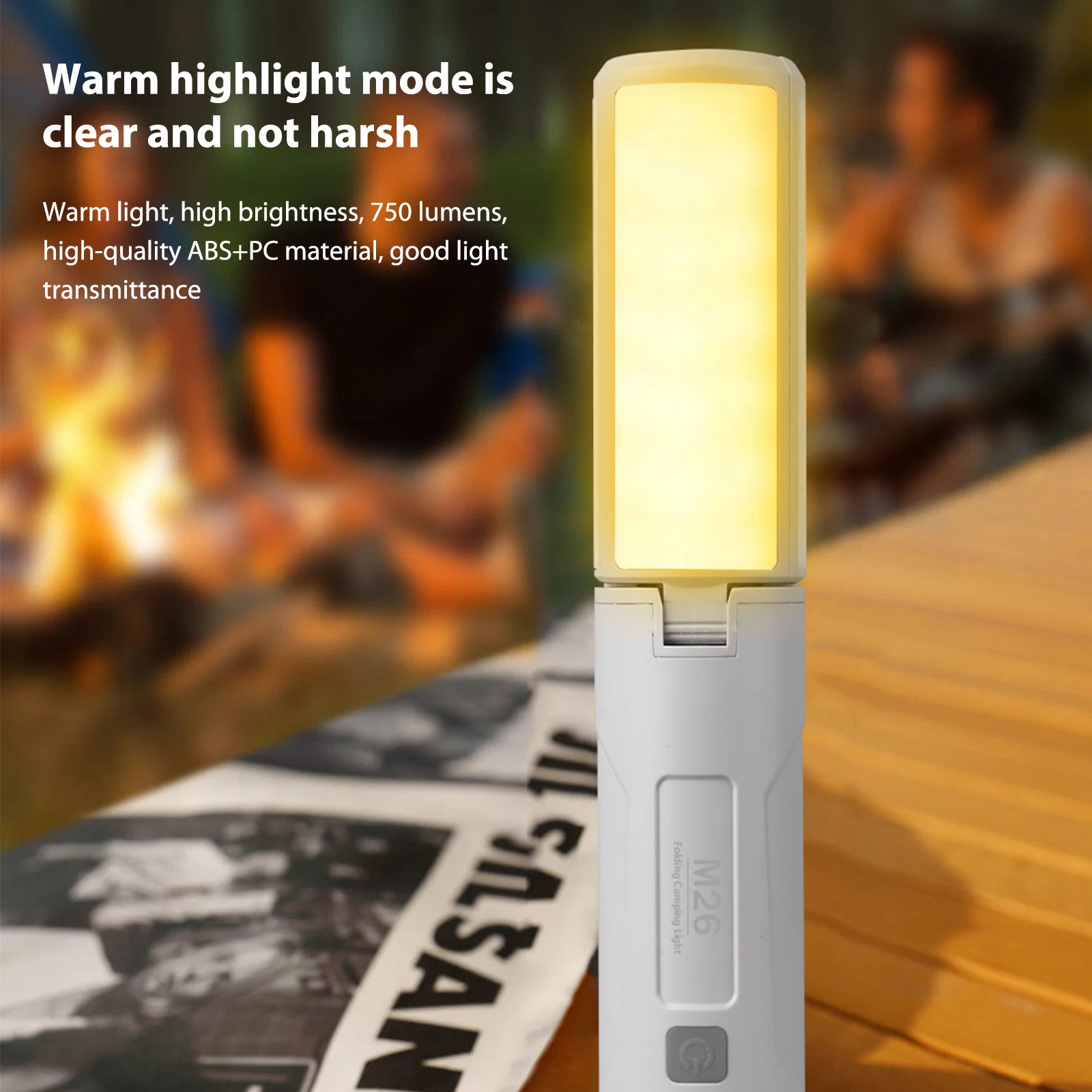 

Foldable Atmosphere Lamp 4 Lighting Modes Soft Light Electric Torch for Outdoors
