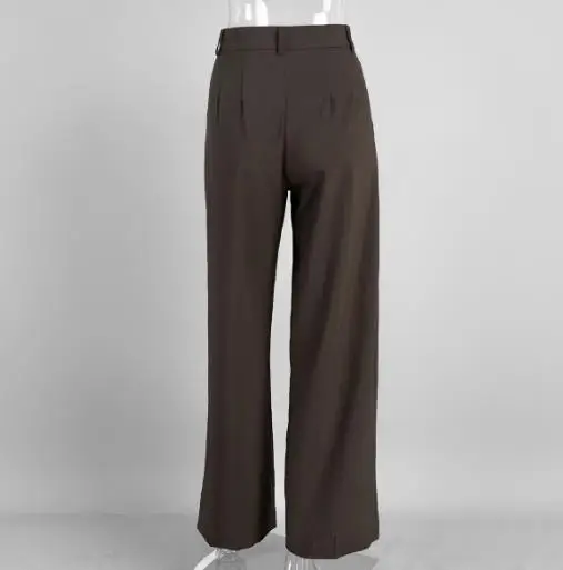 Women's Pants Hanging Wide Leg Pants for Spring and Summer 2025 New Versatile Loose Suit Pants Straight Leg Suit Pants