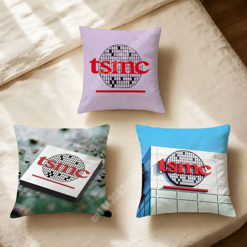 TSMC Semiconductor Micro Chip Factory Printed Pillow Cover Sofa Couch Cozy Holiday Party Furnishing Household Gift