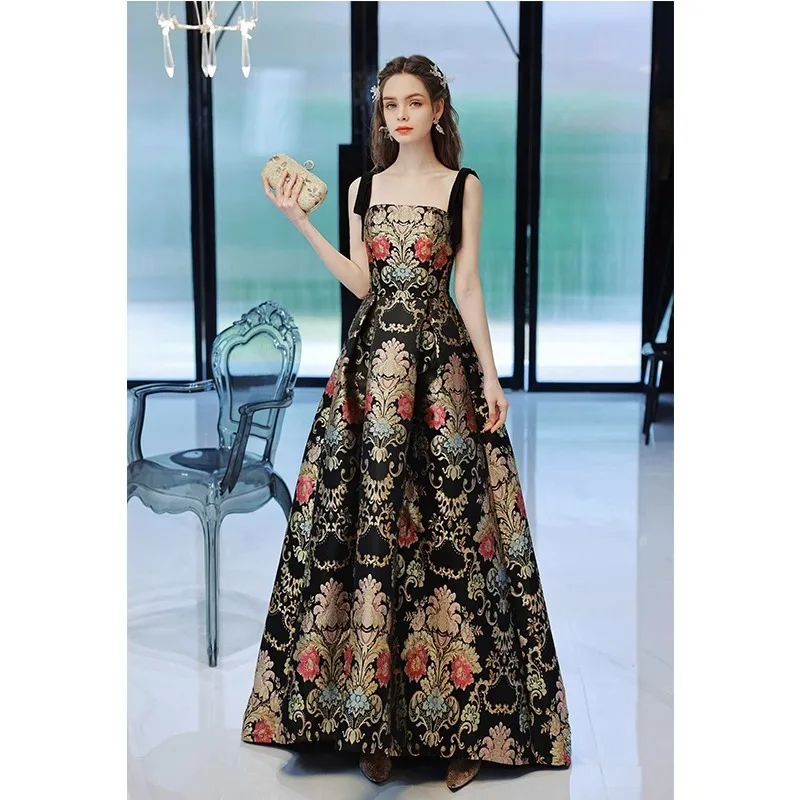 Elegant Korea Evening Party Dress Wedding Dresses for Bride Women Sexy A Line Suspender Wedding Shoot Sleeveless Prom Dress