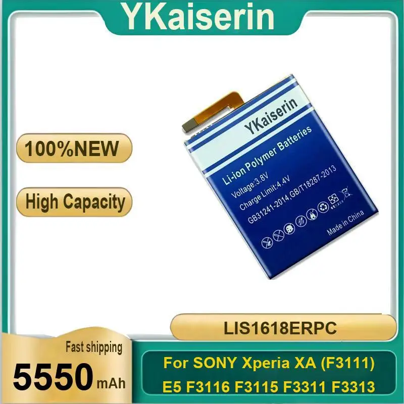 Long Lasting For Sony Xperia XA F3111 E5 F3116 F3115 F3311 F3313 Mobile Phone Battery 5550Mah LIS1618ERPC
