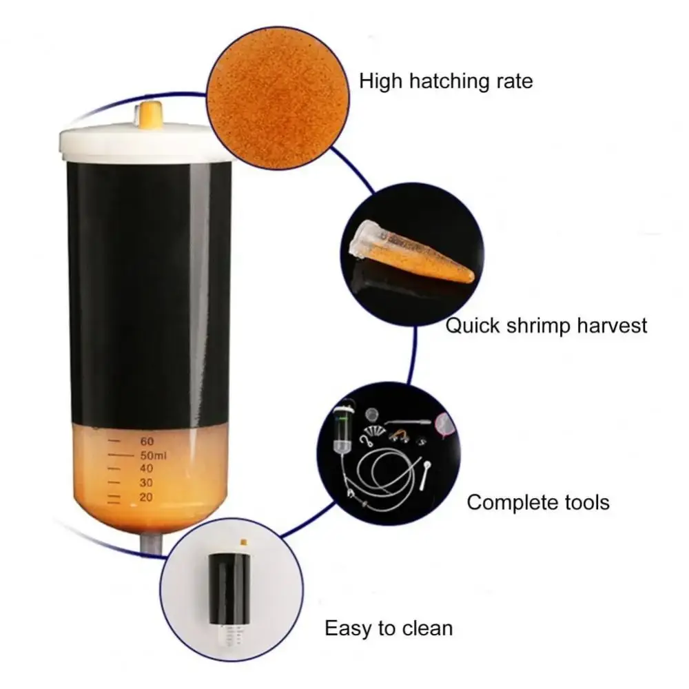 Professional Brine Shrimp Incubator Simple Operation Reusable Shrimp Breeding Hatcher With Suction Cup Efficient