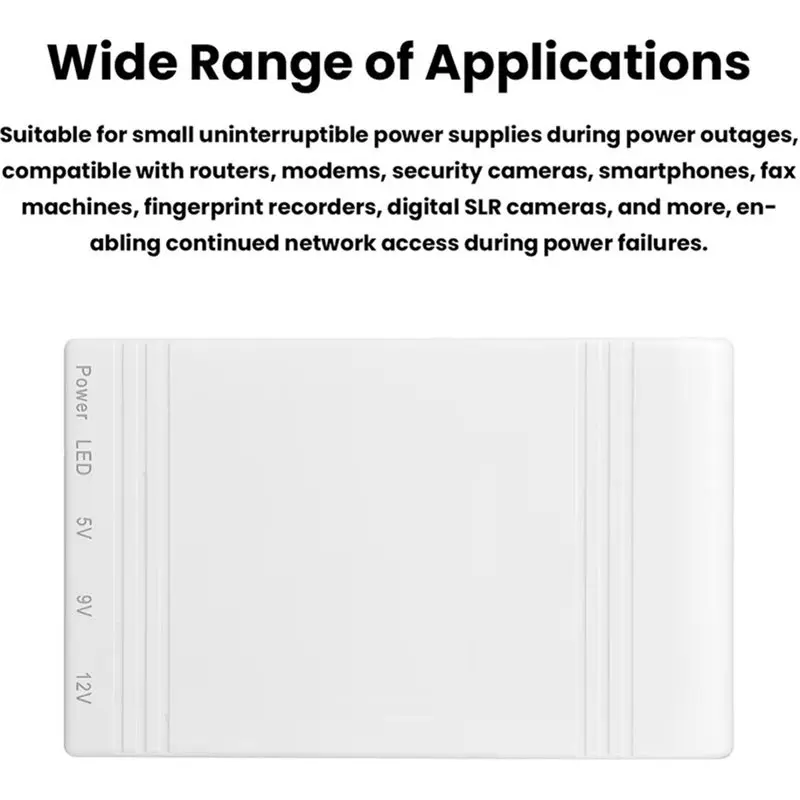 ABYN-For Wireless Router Optical Cat Modem Power Supply Battery 10400Mah Mini UPS Uninterrupted DC 5V/9V/12V Adapter