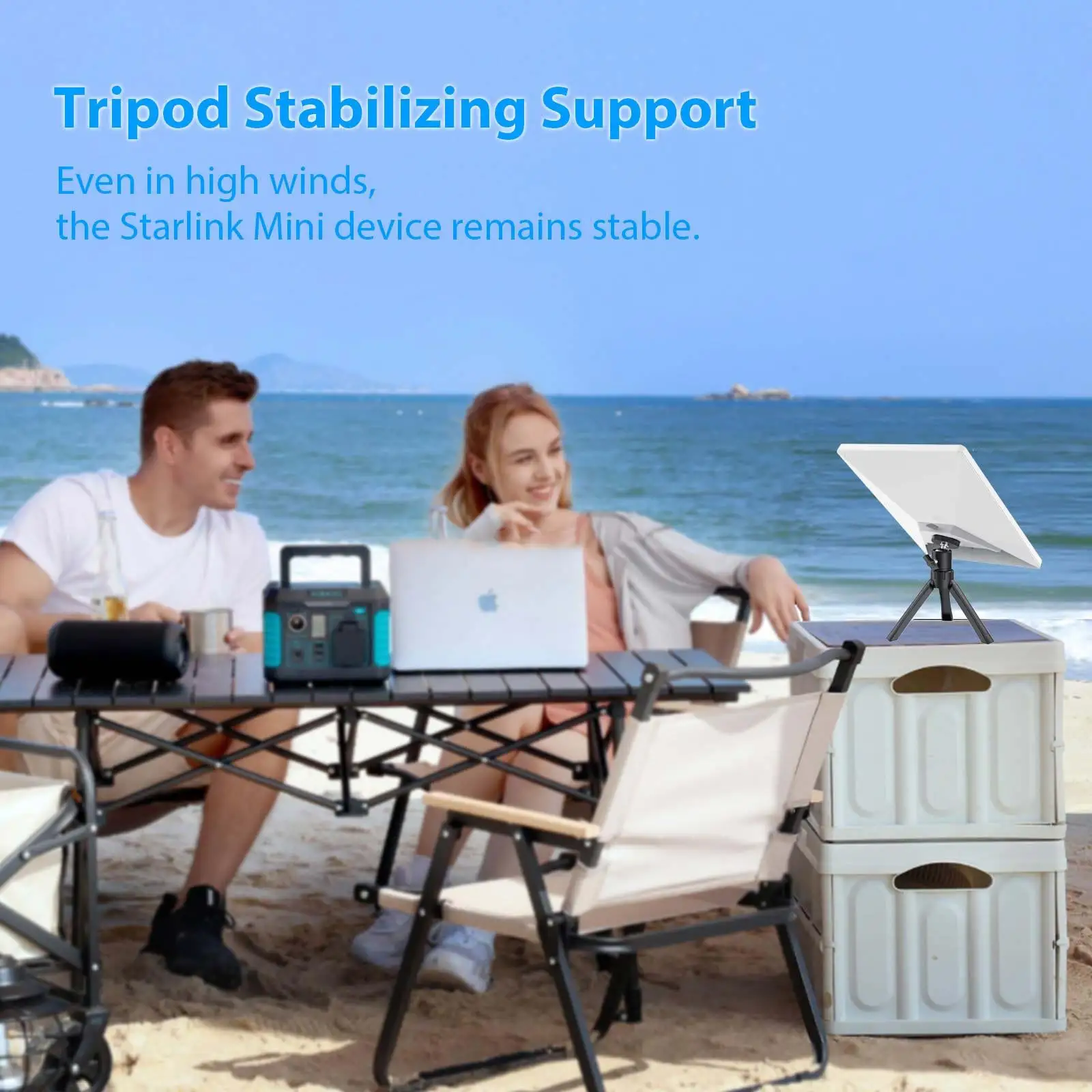 Starlink Mini Tripod Stand Swivel Adapter For Outdoor RV, Boat, Camper Stabilized Mounting Solution For Starlink Mini