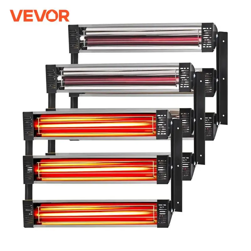 VEVOR 3KW 110V 2/3 Sets Phase Infrared Paint Drying Curing Lamp Car Body Paint Heater for Car Spray Baking Booth Drying Machine