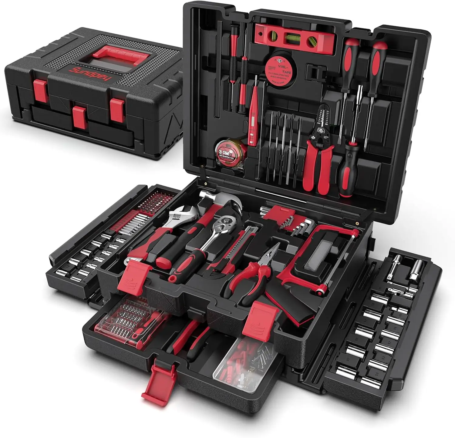 

Sundpey 379-piece home tool kit with drawer,portable complete set for household and auto repairs ideal for DIYers and homeowners