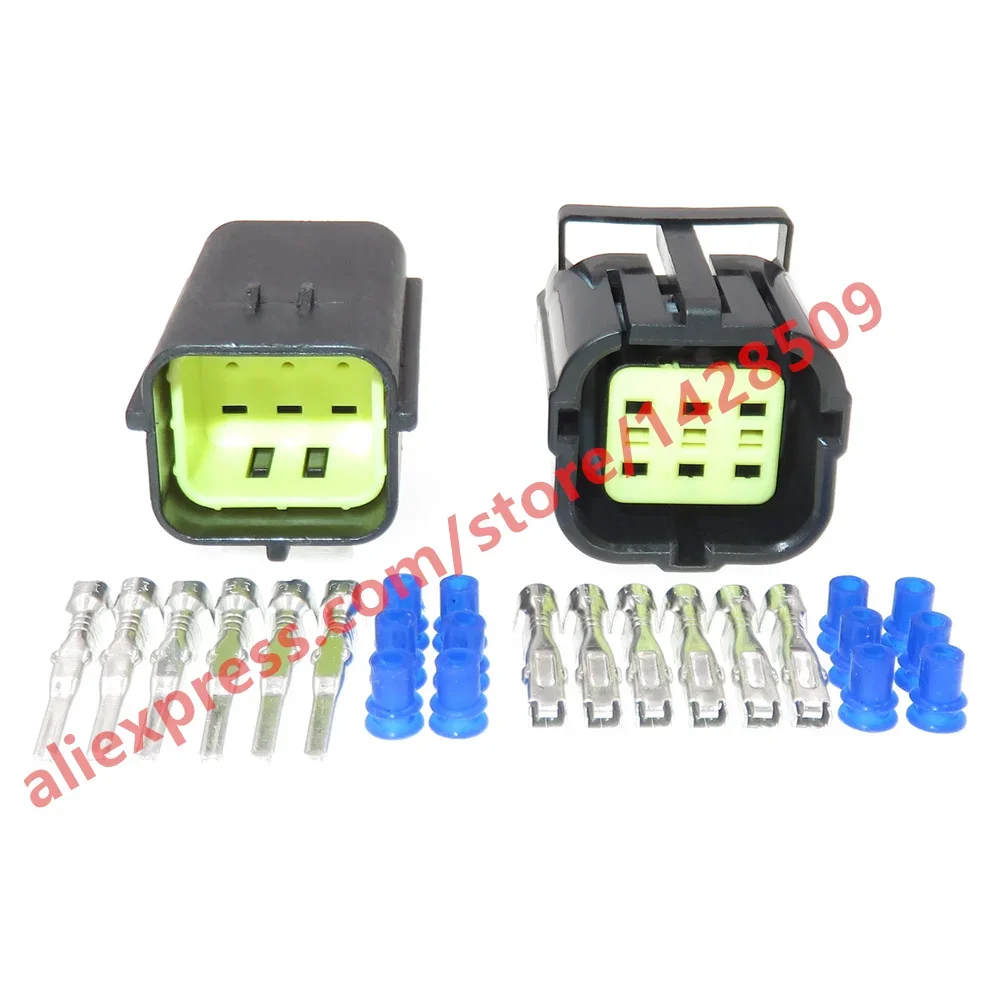 1 Set 6 Pin Male Female Docking Connector 344265-1 344267-1 1.8 Series Automobile Wire Harness Waterproof Socket
