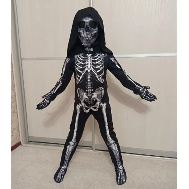 Cosbao 2022 Scary Zombie Costumes Kids Skeleton Costumes Cosplay Purim Halloween Costumes Kids Adult Men Women Boys Girls New