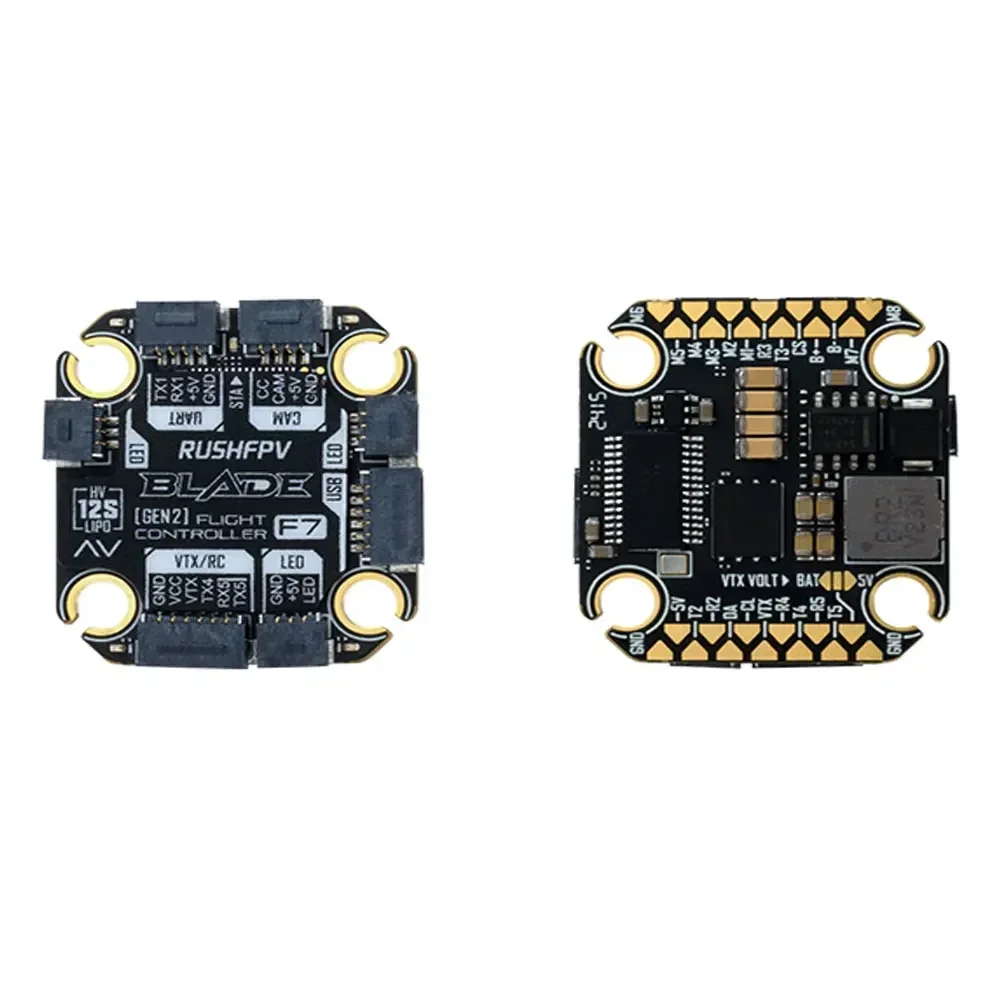 RUSHFPV BLADE V2 F722 Mini Flight Controller 3-6S BLHeli_32 4-in-1 Brushless ESC RC FPV Drone Analog Digital 50A 60A