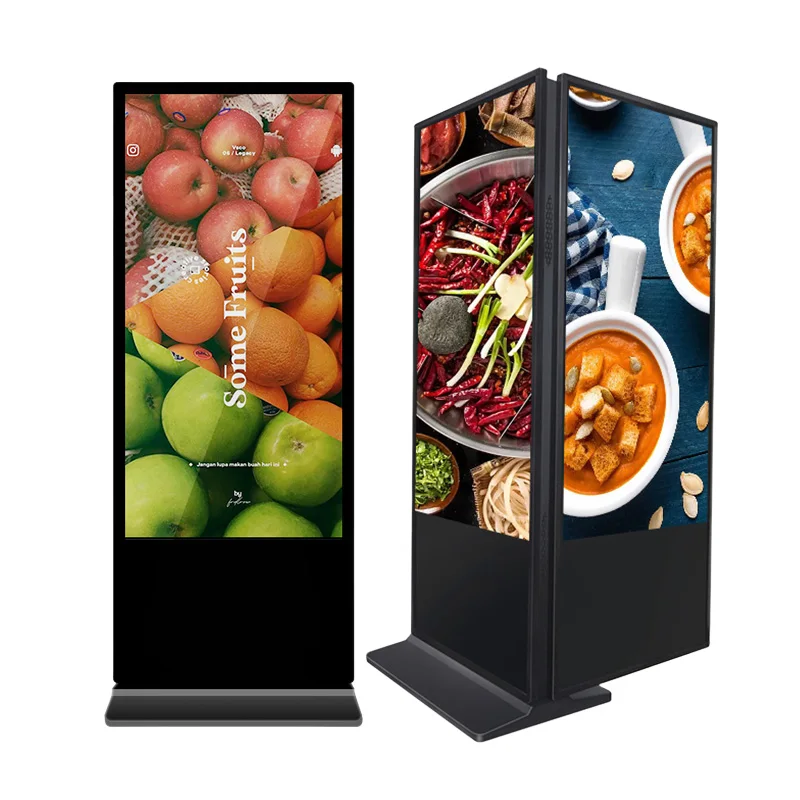 

32 Inch To 65 Inch Single Screen Double Sided Lcd Advertising Kiosk Touch Screen Wifi Digital Signage Totem