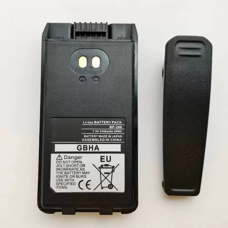 BP-280 7.4V 2450mAh 20Wh Replacement Li-ion Battery for ICOM IC-V88 IC-U88 IC-F1000 IC-F2000 IC-F1000D IC-F2000D IC-F1000S+ Clip