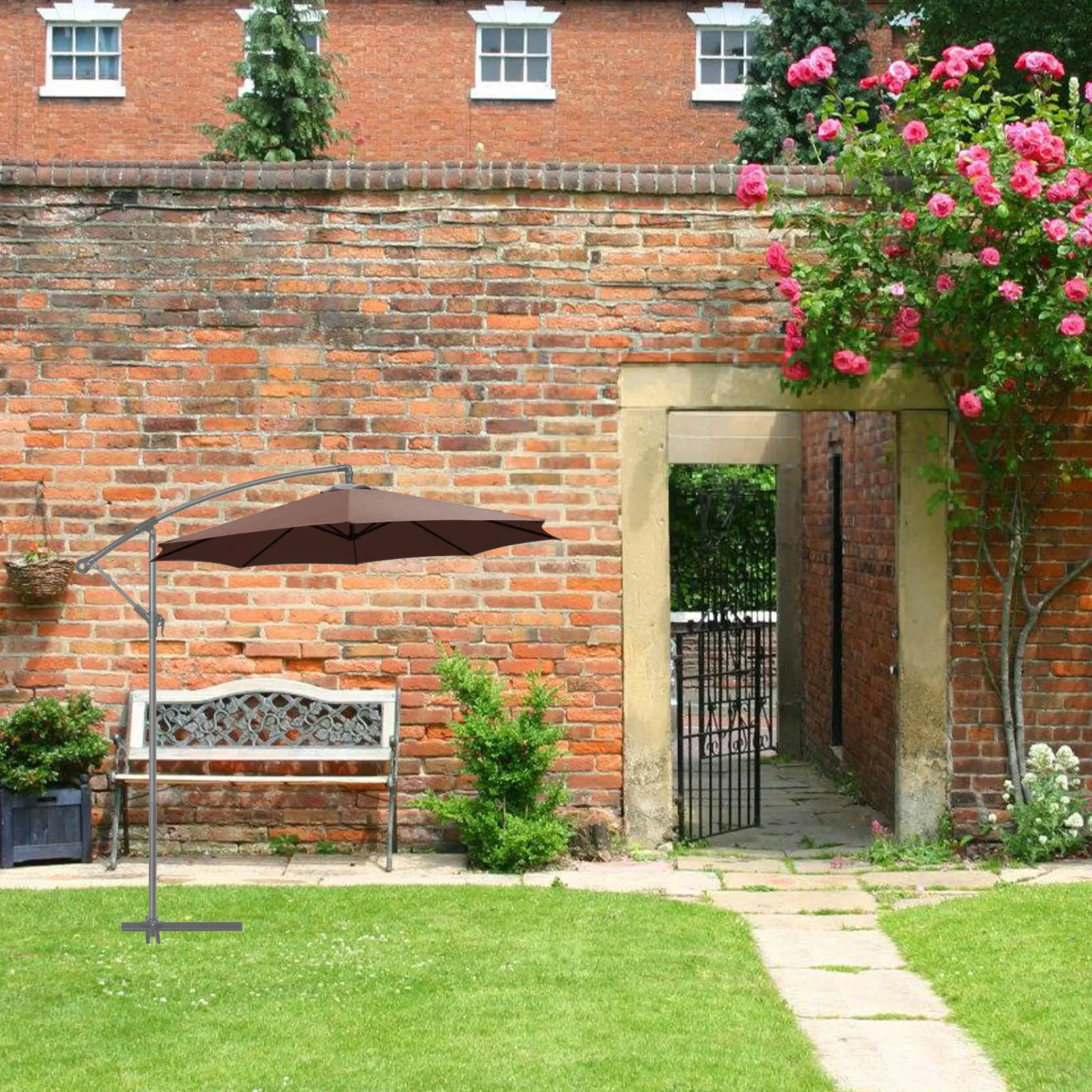 Ersatzüberdachung für Terrassenschirm, UV-Schutz, winddicht, regenbeständig, für den Außenbereich, Garten, Hof, Regenschirm, Ersatzteile