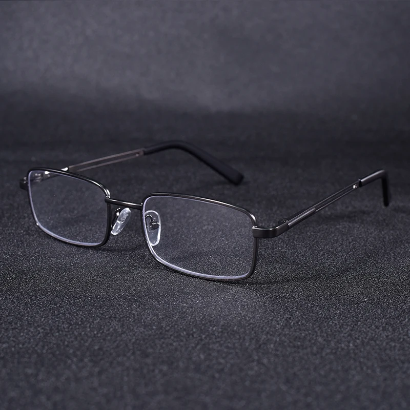 Vintage Quadratische Lesebrille Rahmen Metall Männer Mode Klassische Business Brillen Blau Licht Blockieren Klare Linse +75 + 125 + 2 – Detail 20