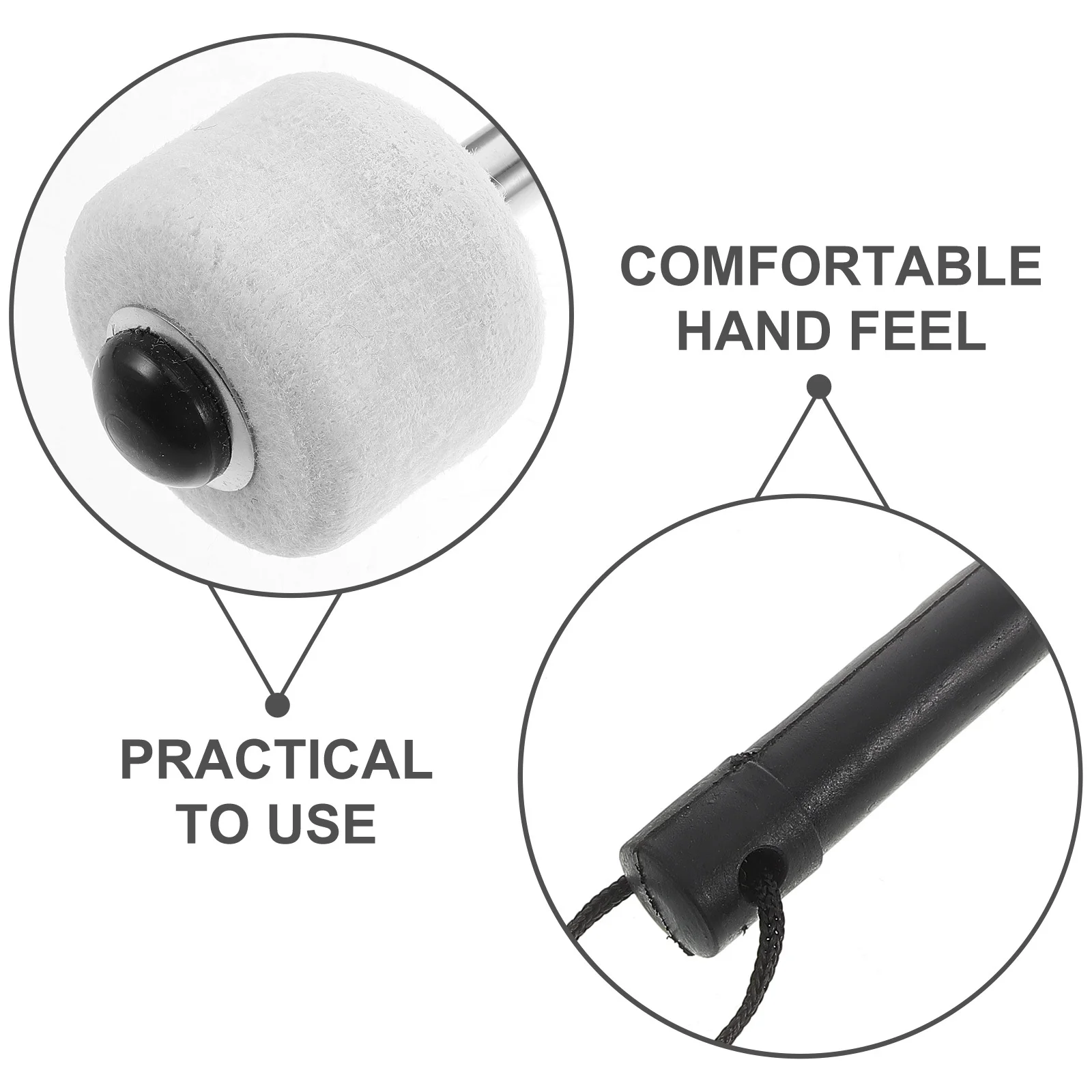 الفولاذ المقاوم للصدأ كمين المطرقة لآلات قرع مرحلة الأداء طبل مطارق أداة أداة الموسيقى التبعي #5