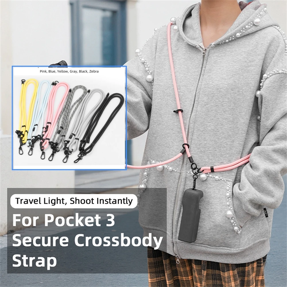 

For DJI POCKET 3 Colorful Lanyard Crossbody Lanyard Sports Camera Anti Loss Accessories