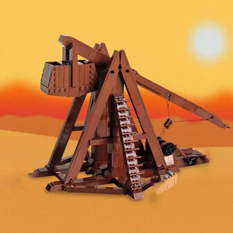 

Castle Accessory Model Moc Building Bricks Medieval Catapult/ Crane Model Technology Modular Block Toy DIY Set Assembly Gifts