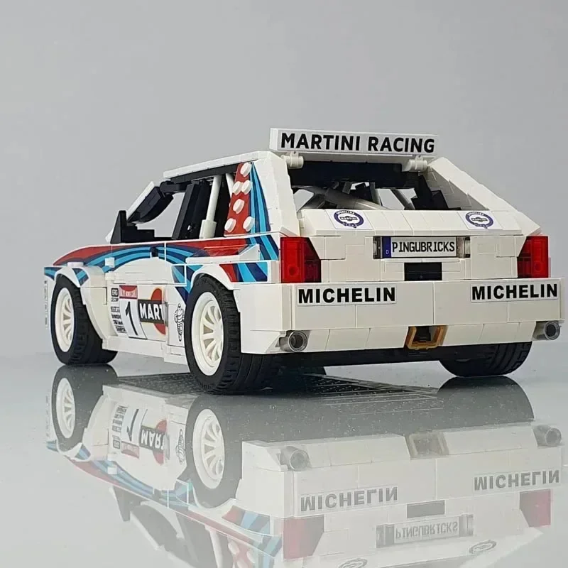 

MOC-141377 White Classic Sports Car Racing Building Block Model 1309 Building Block Parts MOC Creative Kids Building Block Toy