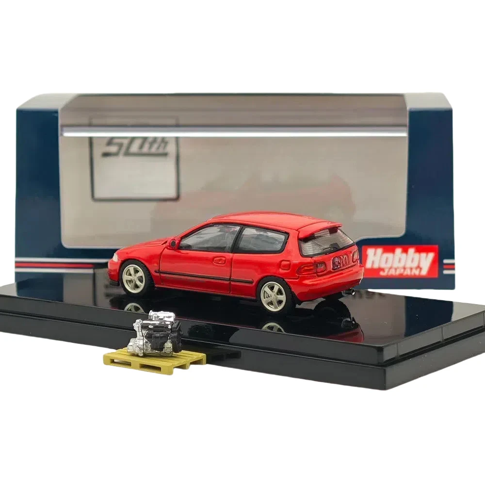 Hobby Japan 1:64 EG6 Sir-S With Engine Display Model HJ641017S Diecast Car Models Collection Miniature for Adults (14+)