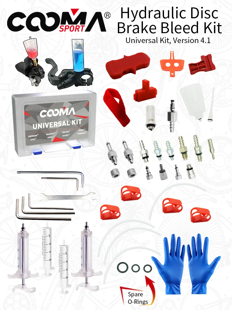 Kit de sangramento de freio hidráulico universal para sram, shimano, magura, avid, fórmula, hayes, txktxo, etc. v4.1