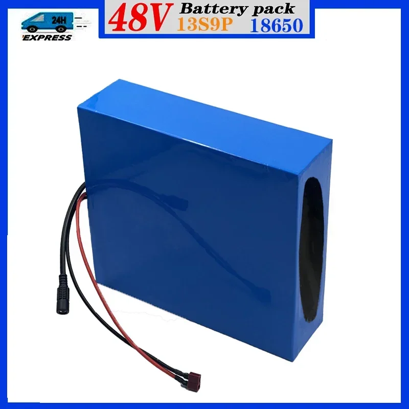 13S9P Rechargeable lithium battery pack 48V 50Ah 18650 54.6V 50000mAh 1000W electric bike scooter ebike battery built-in 30A BMS