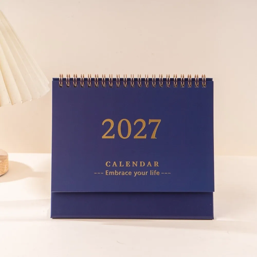 Writeable Memo Standing 2027 Desktop Desk Calendar Portable Foldable Table Calendar Academic Planner Office Supply