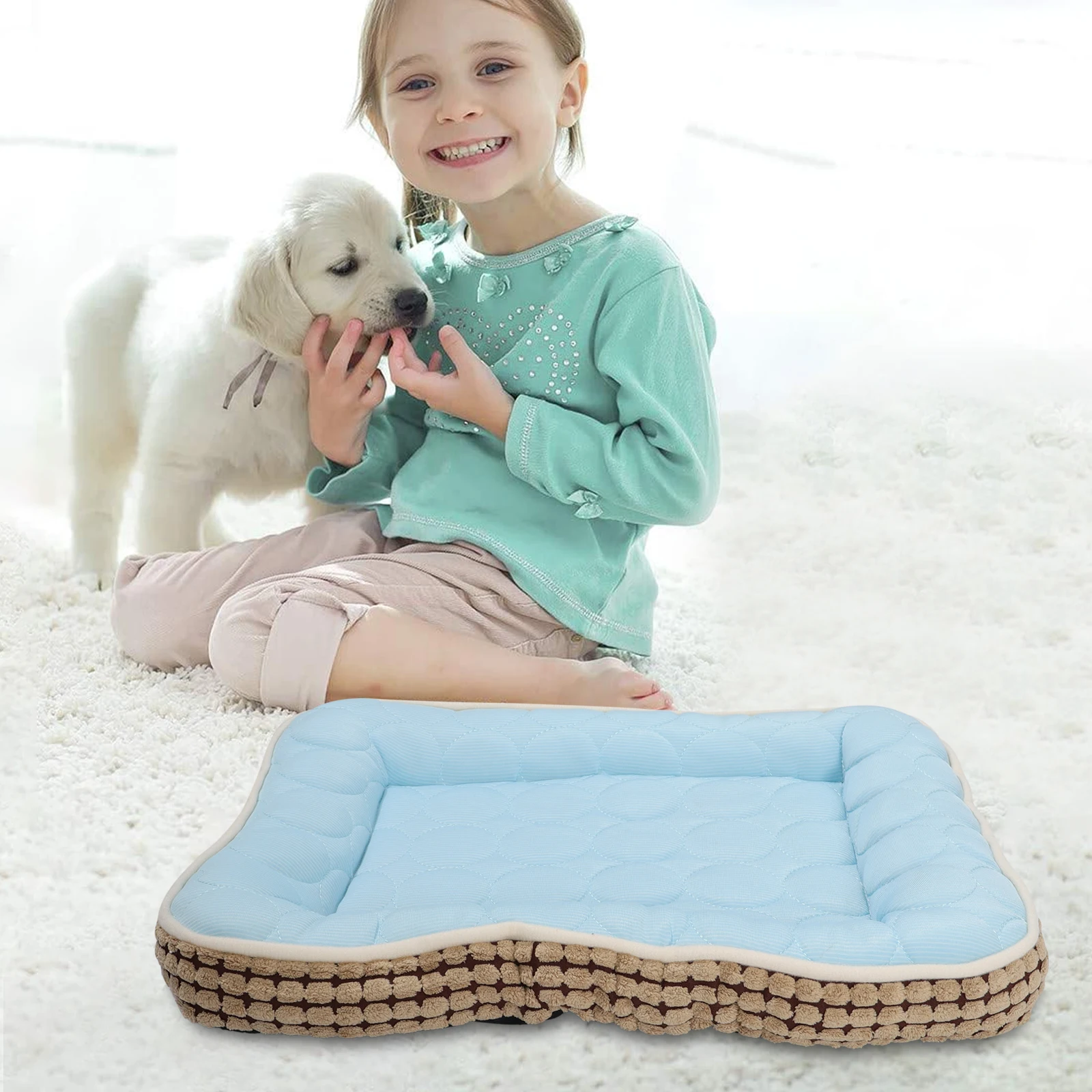 

Cool Pet Mat Cotton Cushion Rectangle Eco-friendly Dog Cooling Pad Puppy Practical Bed Summer
