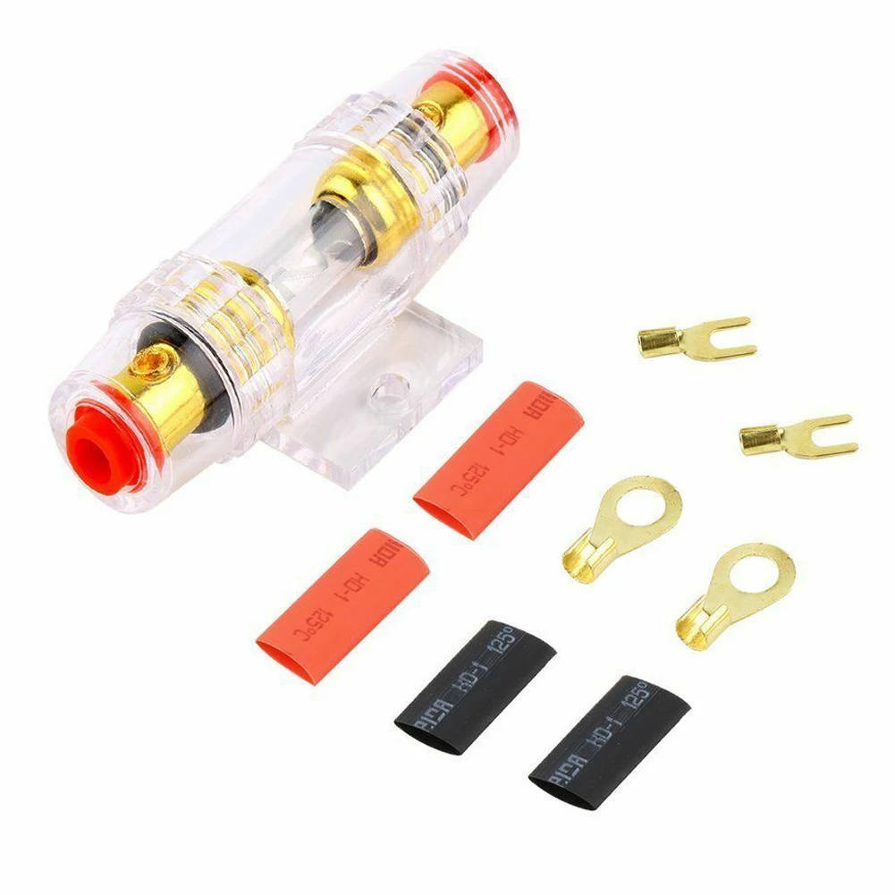 1500W Car Audio Speakers Wiring Kit 8GA 60AMP Subwoofer Amplifier AMP Wiring Fuse Holder Wire Cable Vehicle Modification Parts