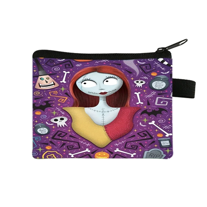 The Nightmare Before Christmas Coin Purse Female Wallets Portable ID Card Holders Children\'s Key Storage Bag Birthday Gifts