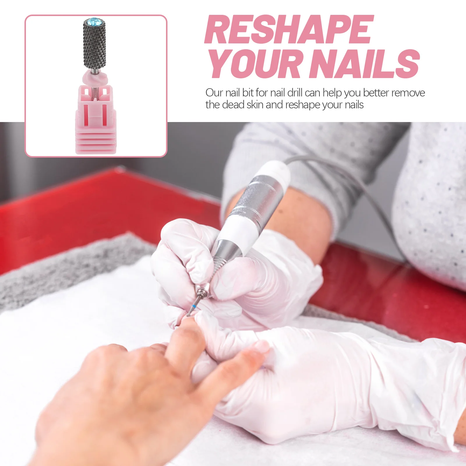 

Nail Drill Bit Metal Grinding Sturdy Manicure Drill Bits Cuticle Cleaner Acrylic Nails Remove Gel Polish Dead Skin