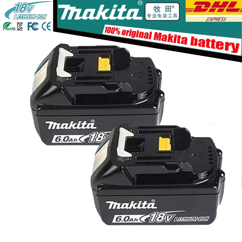 

100% original Makita 6.0Ah for Makita 18V Battery BL1830B BL1850B BL1850 BL1840 BL1860 BL1815 Replacement Lithium Battery