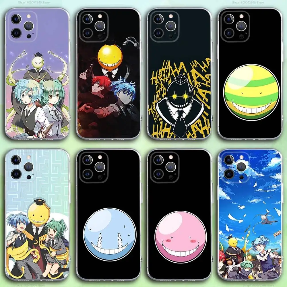 

A-Assassination Classroom Phone Case For iPhone 16,15,14,13,12,11 Pro,Max,Plus,X,XS,XR,SE4,E Mini Transparent Soft Cover
