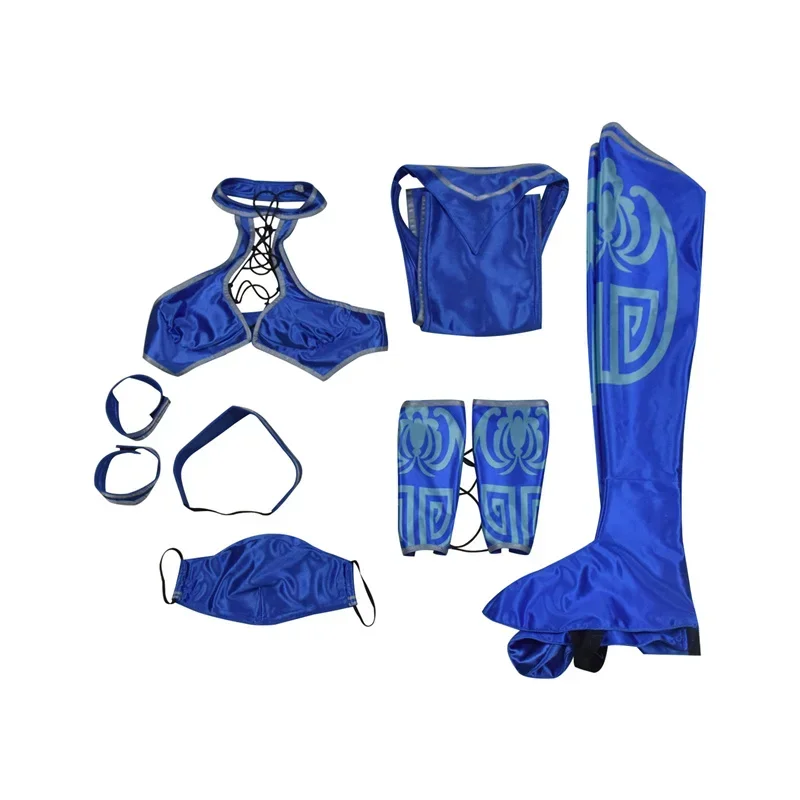 New 2025 mortal Kitana cosplay costume outfits Blue adult women Girl Ninja uniform Halloween carnival suit X159