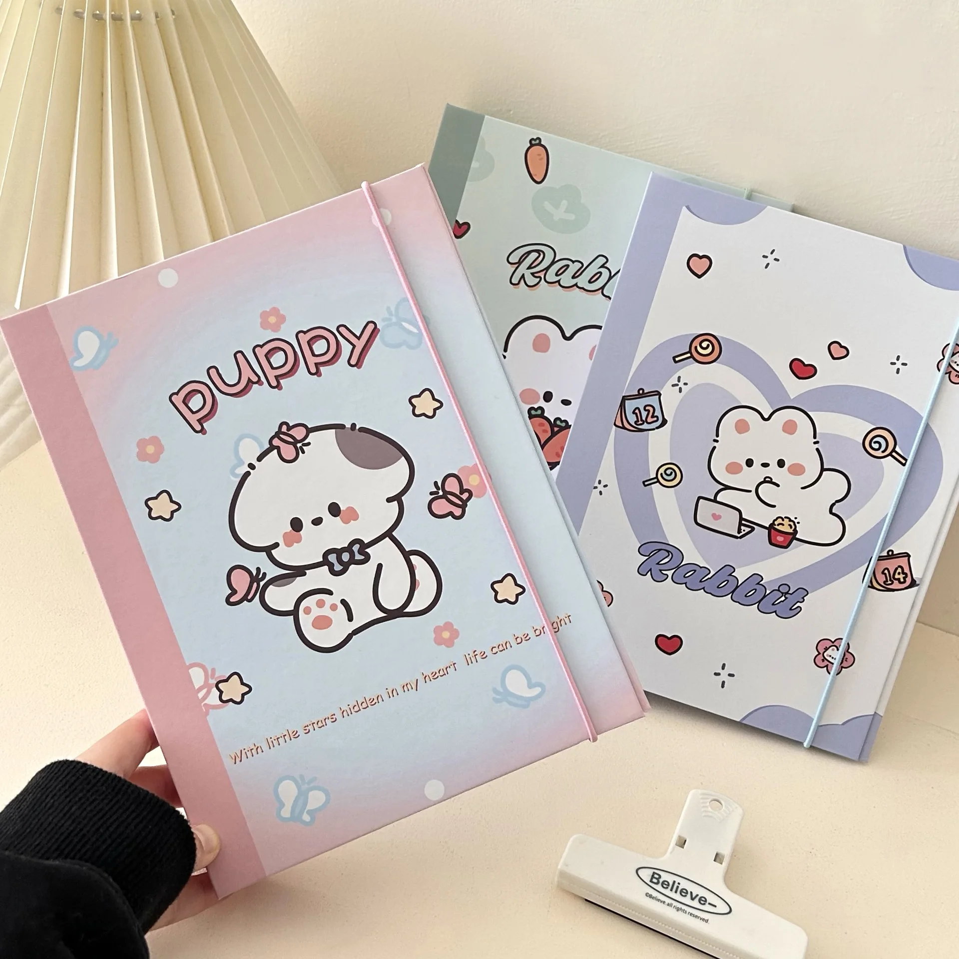 Little Witch Kaka, Dyed Puppy Cartoon A5 Loose Leaf Album, Star Chasing Hard Shell Card Book, Storage Book