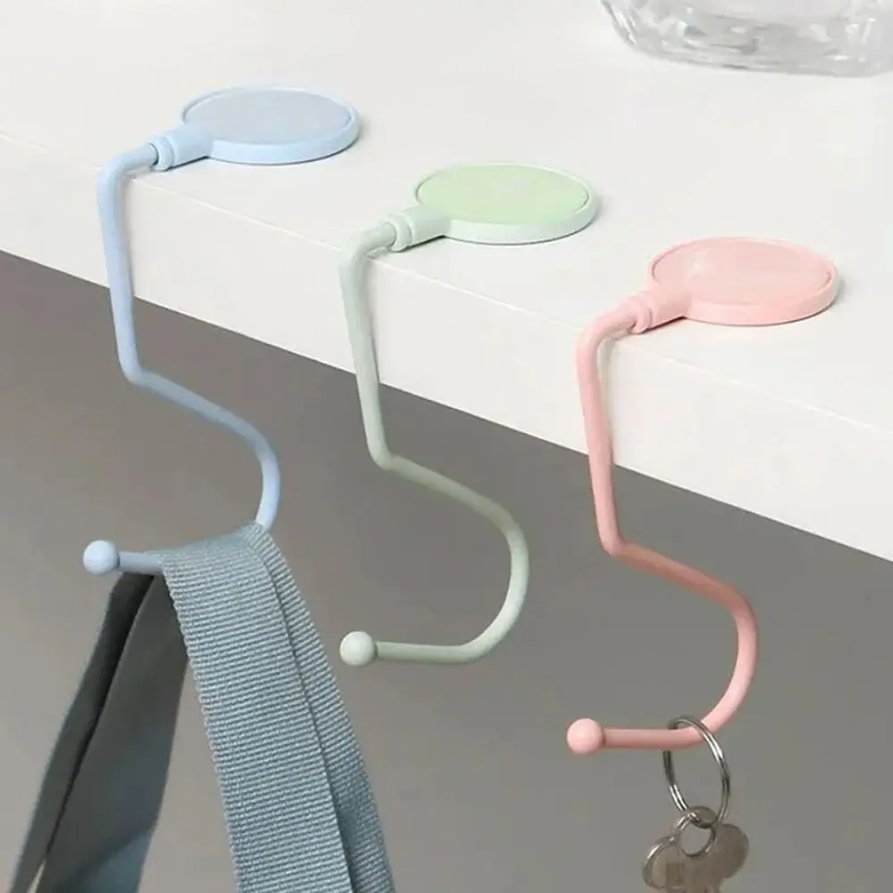 

Morandi Color Removable Desk Handbag Hook Multi-functional Non-trace Purse Hanger Universal Backpack Rack Office