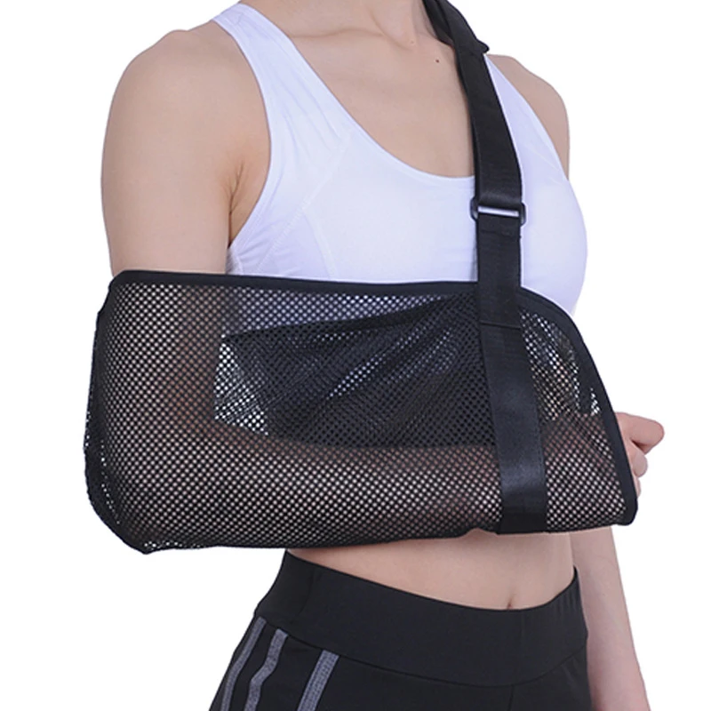 Breathable Arm Sling Mesh Adjustable Arm Support Shoulder Immobilizer For Injury Shoulder Elbow Wrist Rotator Cuff Women And Men