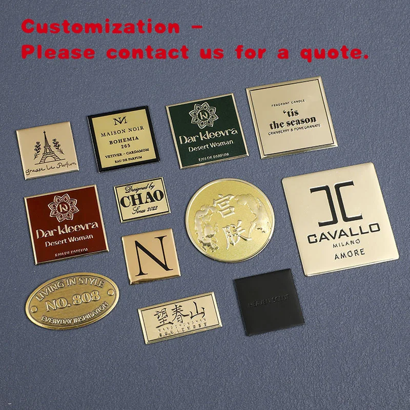 

custom.Professional Metal Signs Perfume Incense Candles Aluminum Nameplates Printable Vintage Glass Bottle Stickers