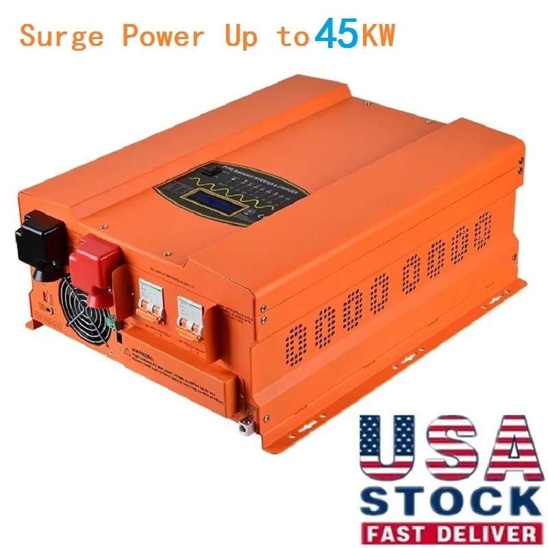 15000W Power Inverter&Battery Charger Surge Power 45KW DC48V  AC120&240V Split Phase Dual Output Pure Sine Wave Off-grid