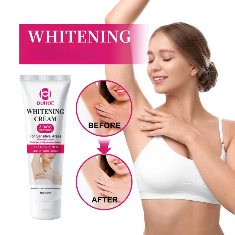 Whitening Cream for Dark Skin Armpit Lightening Intimate Areas Knee Elbow Body Skin Care Private Parts Beauty Whiten cream