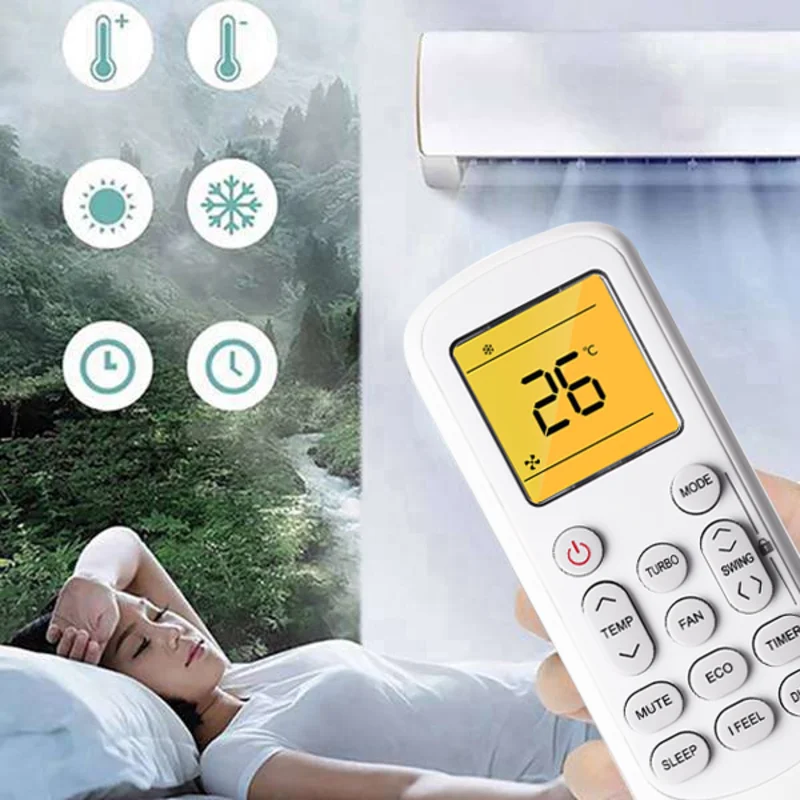 Universal Remote Control For PIONEER Air Conditioners Featuring Orange Backlight& Fahrenheit Display