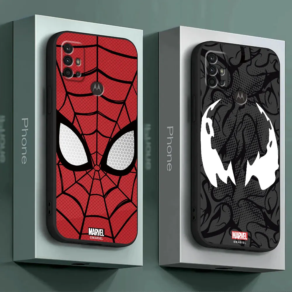 TPU Soft Cases Case for Motorola Moto G71 G72 G31 G32 G50 G60 G73 G60s G30 G51 G52 G53 G22 Marvel Spider Man Venom Logo Cover