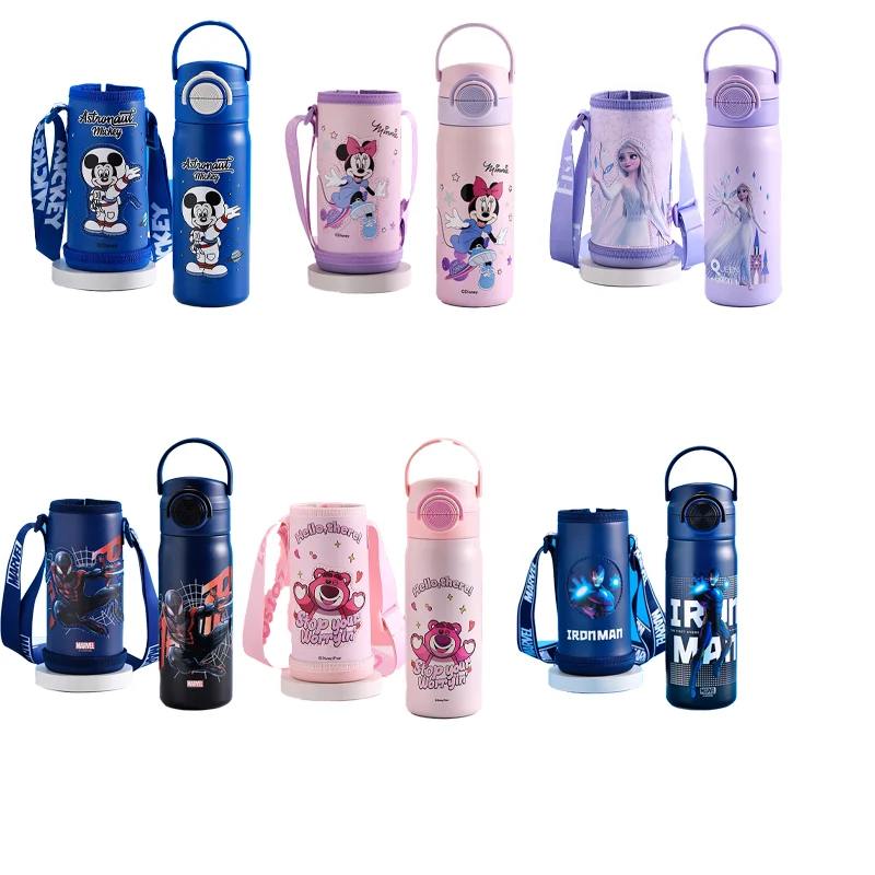 

Детский термос для прямого питья совместного бренда Disney, 500 мл, предназначенный для учащихся начальной школы, легко носить с собой, большой емкости