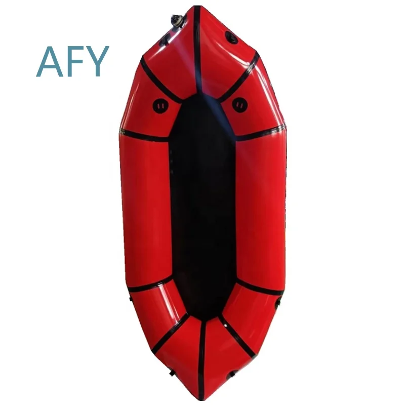 Outdoor Ultra Light Packraft for Fishing Gear TPU Fabric Durable Inflatable Raft for Kayaking Hiking Camping Backpacking