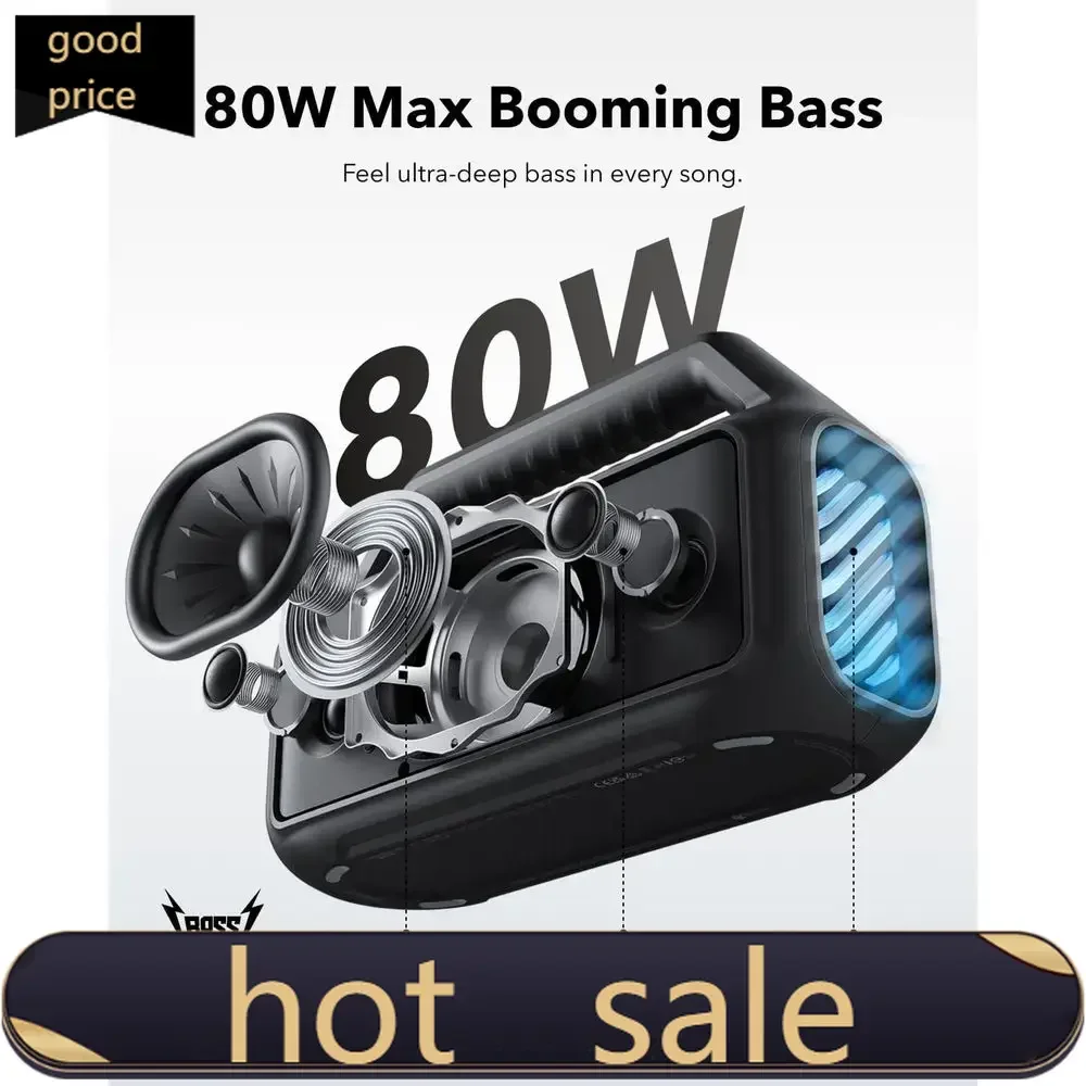 

Activity pricePopularPortable 80W Outdoor Speaker with Subwoofer, BassUp 2.0, 24H Battery, IPX7 Waterproof, RGB Lights, USB-C, C
