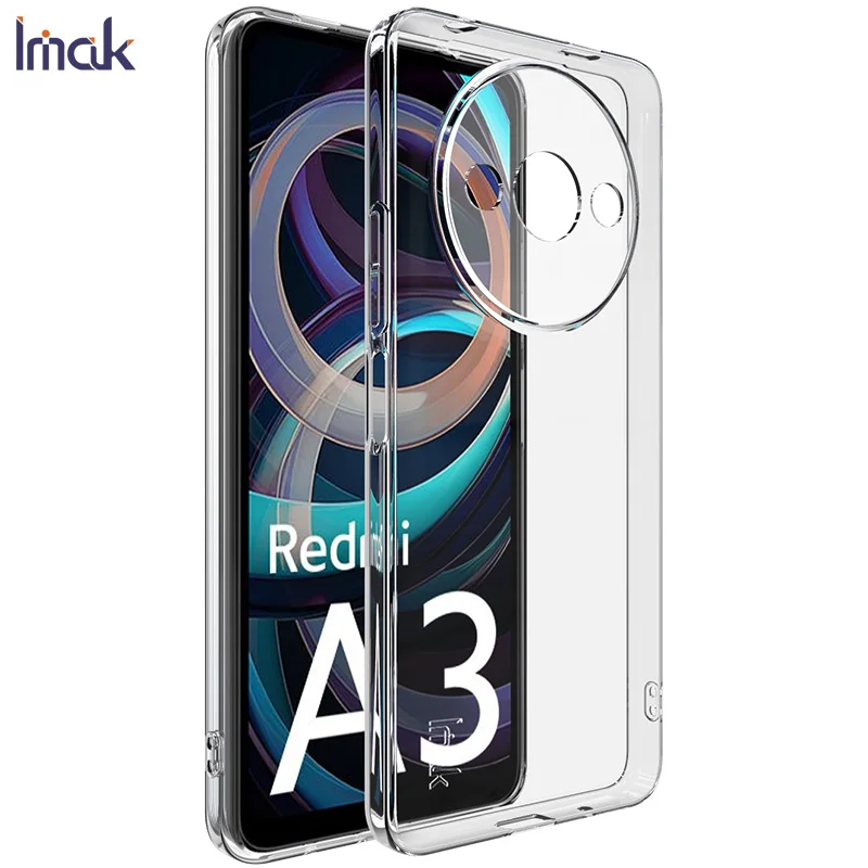 for POCO F3 Case IMAK UX-5 Transparent Silicone Soft Cover for Xiaomi POCO F4 F5 F6 F2 Pro X3 NFC Redmi K30 Pro K40 K50 K60 Pro