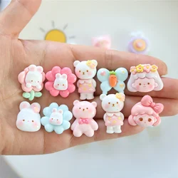 10PCS Shiny Butterfly Girl Series Miniature Flat Back Resin Cabochons For Hairpin Scrapbooking DIY Home Decor Craft Accessories