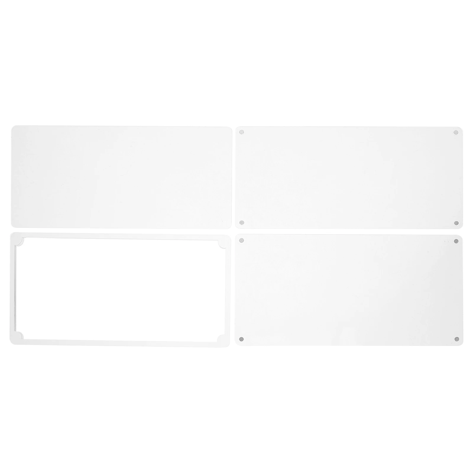 

4 pcs Acrylic Board Material Blank Plates for Painting Decorative Handmade DIY Crafts Transparent Back Panels Square Signs