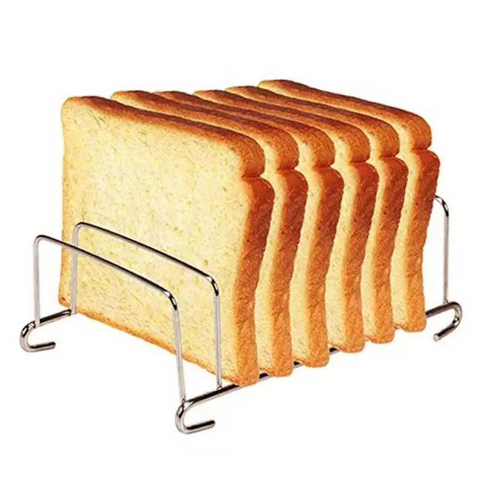 Bread Rack Stainless Steel Toast Rack for Kitchen Outdoor Grilling 8 Slot Bread Tray Holder for Air for Restaurant