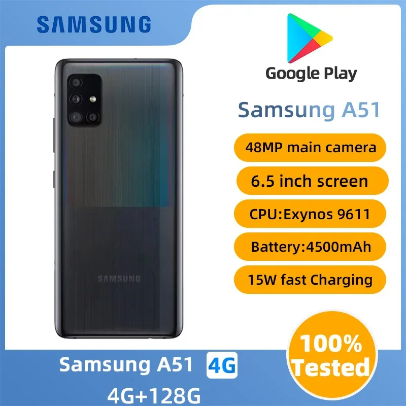 Samsung  Galaxy A51 4G  SmartPhone  CPU Samsung Exynos 9611  6.5inch 4000mAh  48MP Cameras  Android  Used Phone