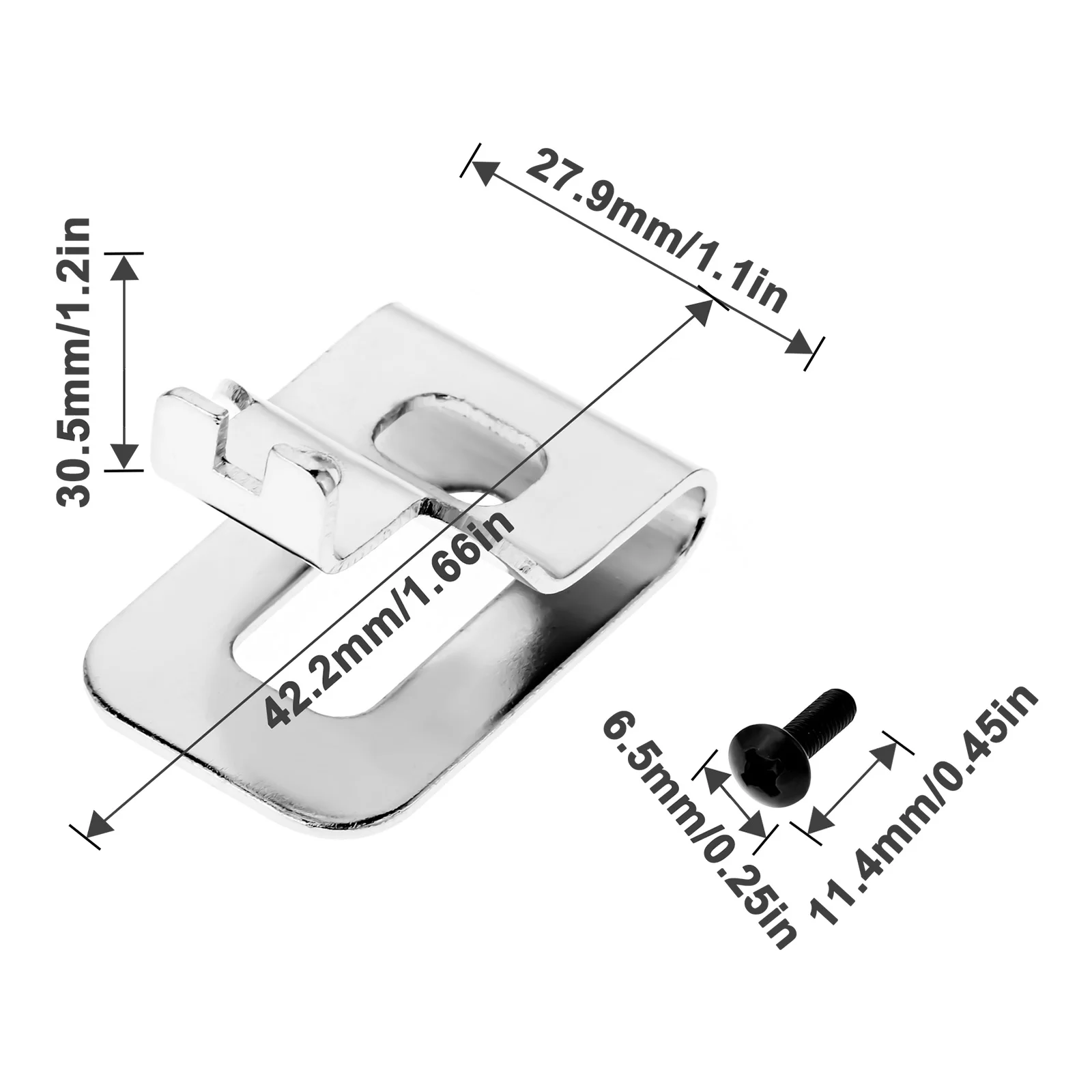 8Pc N268241 Stainless Steel Drill Belt Clip Hook Buckle W/ Screw for 20V Drill Driver DCD980 DCD985 DCD980L2 DCD985L2 Power Tool