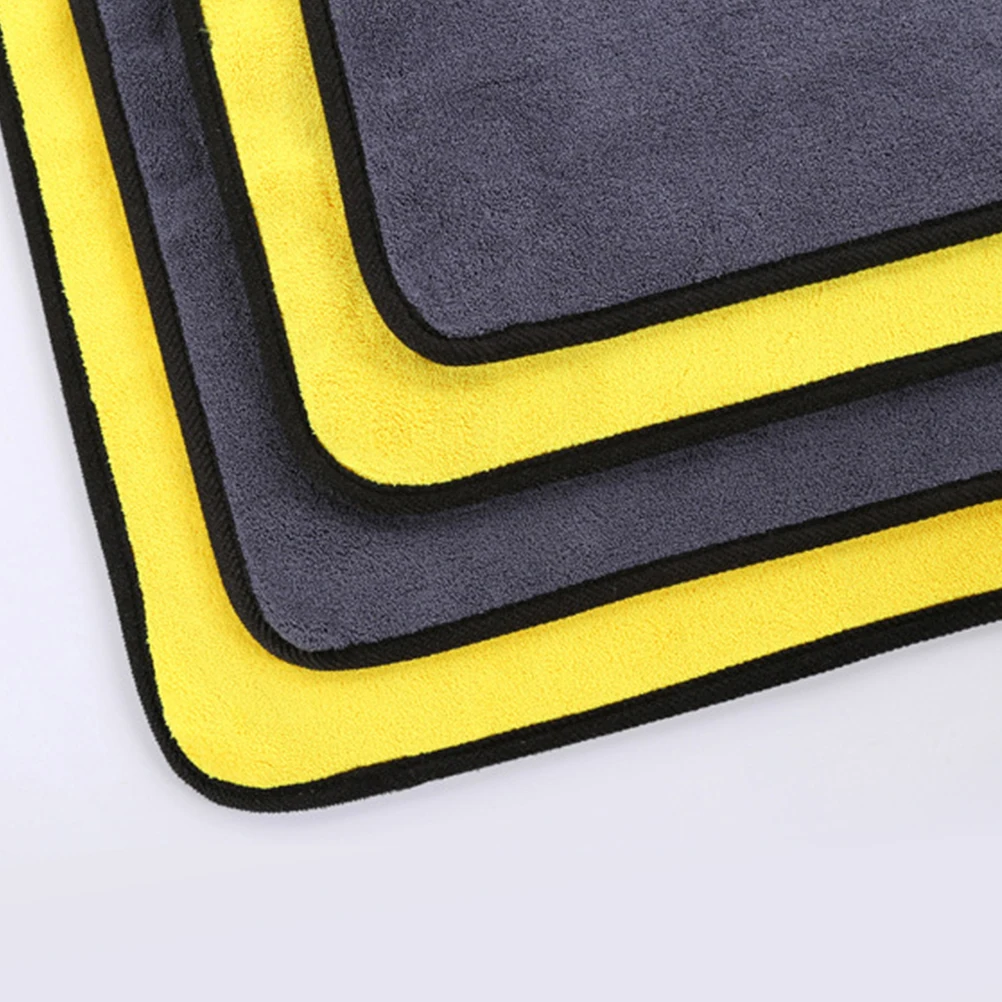 

2Pcs Car Cleaning Cloth Double-Sided Thickening Absorbent Microfiber Towel High Density Car Wash Soft Scratch Free Vehicle